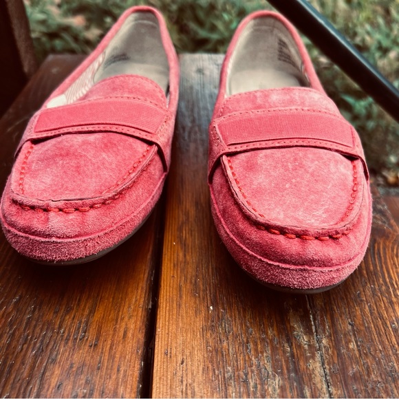 GH BASS & CO CORAL PINK BECKY SUEDE LEATHER LOAFERS SIZE 7  NEW - Picture 3 of 11